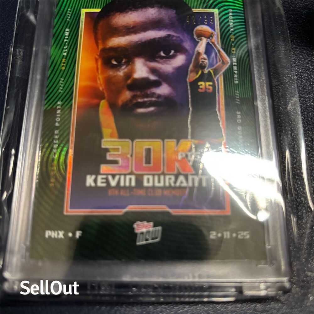 Kevin Durant 2025 Topps NOW Card #11 30K Points Milestone NBA Suns 42/99